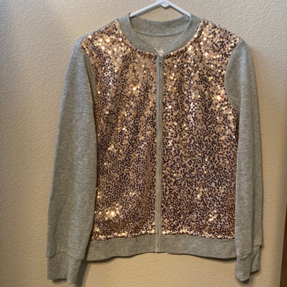Justice zip up cardigan